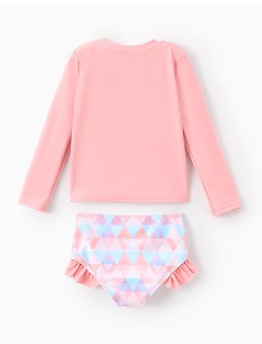 Disney Mickey and Friends Girl Two Piece Long Sleeve Swimsuit Rashguard Bathing Suit2