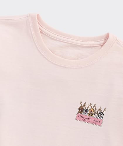 vineyard vines Girls' Glitter Reindeer Pups Logo Box Long-Sleeve Tee4