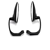 Espejo Moto Espejos De Motocicleta Universales 8mm 10mm ABS HD Para Bicicleta Calle Scooter E-bike Espejo Lateral Espejos Retrovisores Moto(Black)