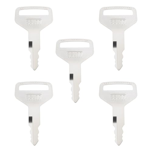 LT Easiyl Traktor-Zündschlüssel S8077 3691975190, kompatibel mit Kubota M-Serie Traktor M-110DTC, 5 Stück