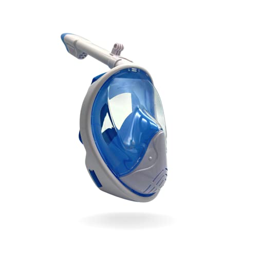 ROFFT Full Face Snorkel Mask with Latest Dry Top System,Foldable 180 Degree Panoramic View Snorkeling Mask with Camera Mount,Safe Breathing,Anti-Leak&Anti-Fog
