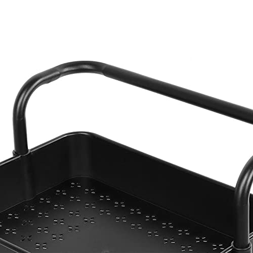 Anti-corrosie ABS stalen buis multifunctionele opbergtrolley keuken organisator voor badkamer(zwart) - Image 4