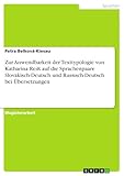 Zur Anwendbarkeit der Texttypologie von Katharina Reiß auf die Sprachenpaare Slovakisch-Deutsch und Russisch-Deutsch bei Übersetzungen