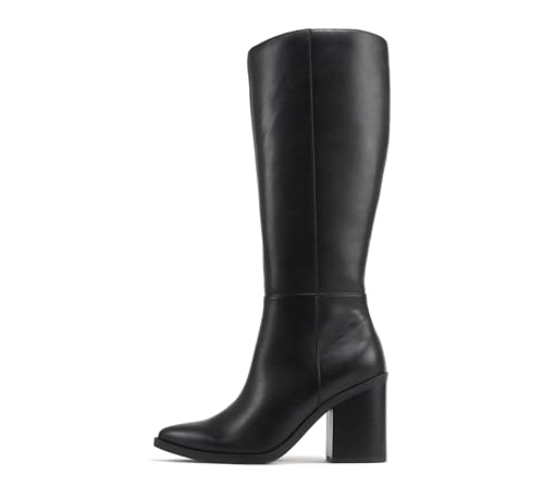 Soda “VAPOR” ~ Women Pointed Toe Medium Heel Knee-High Boot with Side Zipper