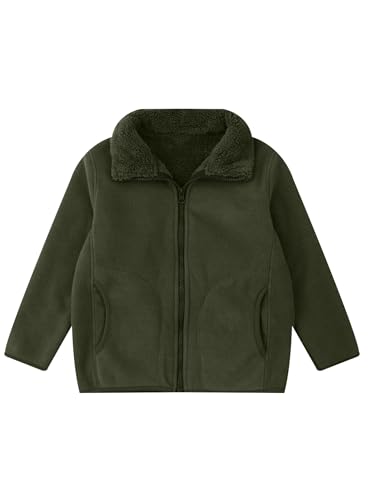 Kaerm Child Boys Girls Fleece Zipper Closure Jacket Coat Youth Long Sleeve Thick Warm Full Winter Coat Outerwear3
