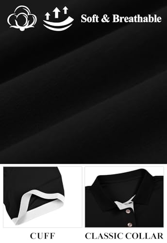 KUYIGO Men Short Sleeve Polo Shirts Slim Fit Basic Designed Shirt Tops4