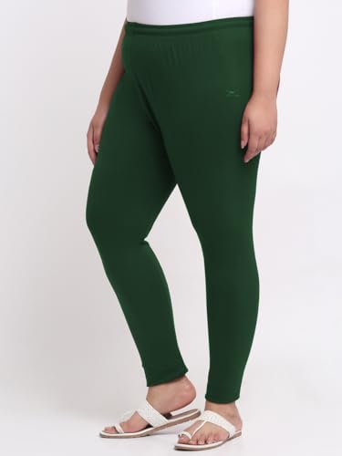 Image of Soft Cotton Ankle Lenght Solid Regular and Plus 35 Colours Leggings for Womens and Girls (Sizes :- M to 6XL)