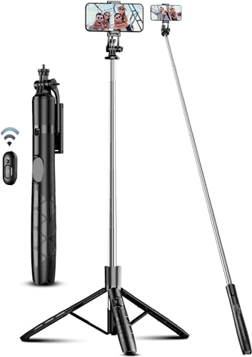 Image of Q05 New Long Bluetooth Extendable Selfie Stick for Mobile Phone & Camera's with Wireless Remote & Tripod Stand Portable Lightweight Long Multi-Function for YouTube, Photos & Cooking