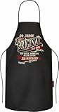 LOBO NEGRO Geschenk für Männer zum 40.Geburtstag: Bester Jahrgang 1985-40 Jahre zur Perfektion gereift - Grillschürze Kochschürze Küchenschürze aus reiner Baumwolle schwarz