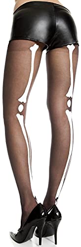 ToBeInStyle Women's Spooky Skeleton Bones Halloween Themed Novelty Fashion Scary Hosiery2