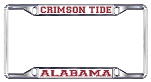 Dixie Dawgs Alabama Crimson Tide White License Plate Frame