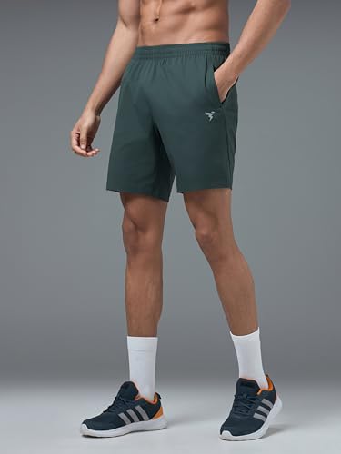 Image of TECHNOSPORT Men's Slim Fit Sports Shorts with Ts Flexi, Breathable Comfort for Gym, Running, Training