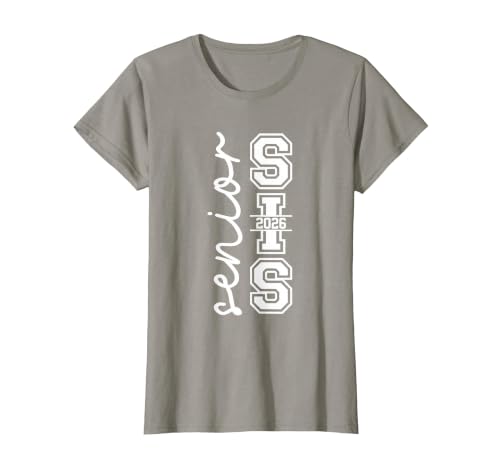 Sister Senior 2026 Proud Sister of a Class of 2026 Graduate T-Shirt, Women, Slate Grey, Small