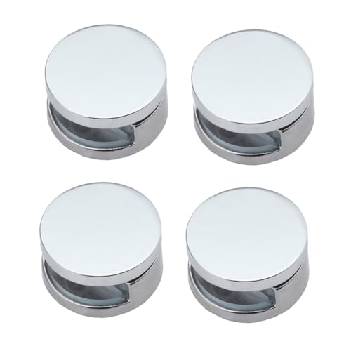 Abaodam 4個 鏡用壁取り付けブラケット 強化亜合製 ガラス棚 ミラー固定クリップ 厚さ対応 家用浴室 ホテル向け