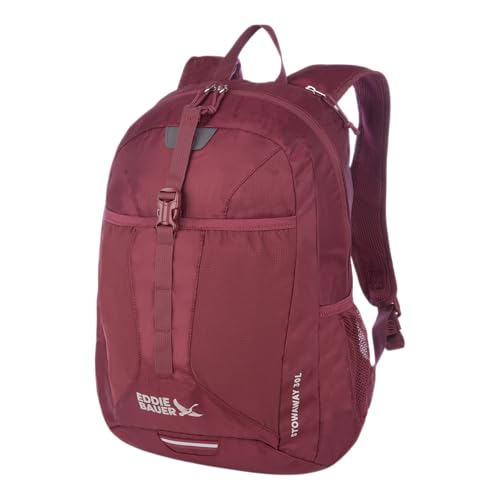 Image of Eddie Bauer Stowaway Packable Backpack | Travel | Outdoor | Lightweight | Foldable | Durable | Ripstop Polyester | 30L - Black Cherry