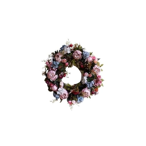 Couronne de fleurs de Noël pour porte et déco murale festive