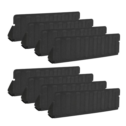 Bloqueador para debajo del sofá, 8 piezas, barrera elástica antideslizante, color negro, tapón de juguete, para el hogar, apartamento, sala de estar, dormitorio, sala de juegos, debajo del armario