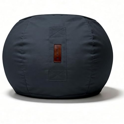 Aiire Reposapies Puff Exterior e Interior - Reposa Pies Puf Salon Moderno con Almacenaje - Taburete para Sofa o Cojin de Suelo XXL para Decoracion Hogar y Jardín Gris