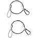Chauvet CH-05 31 Inch Heavy Duty Stainless Steel Safety Clamp Lighting Cable Wires (2 pack) with 700 Pound Maximum Load Capacity