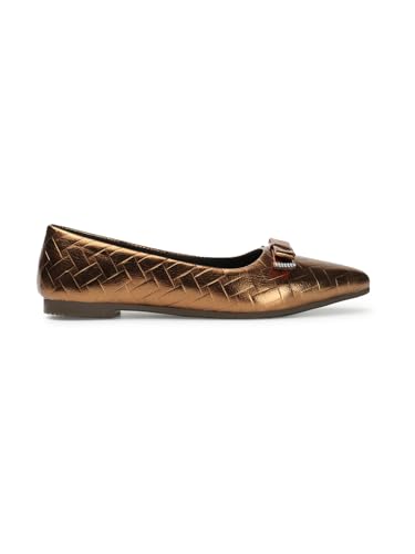 Image of Iconics Women's Slip On Ballerinas Colour-Copper, Size-UK 6