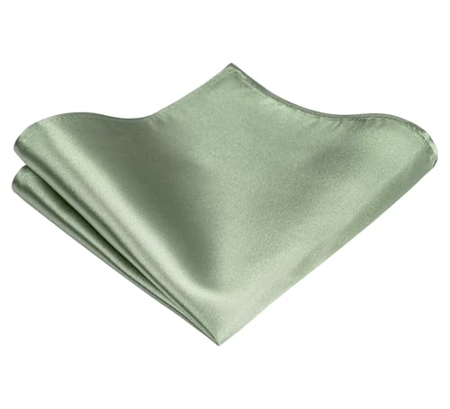 Image of TIE G Solid Satin Woven dyed Color Formal Black Necktie and Pocket Square Sets in Gift Box
