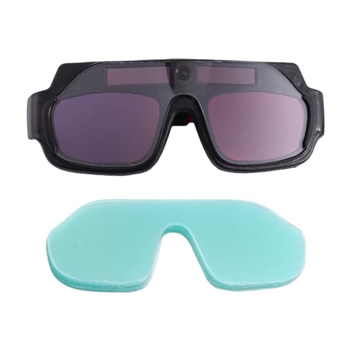 Okeeyseda Auto Darkening Welding Goggles Anti-Scratch Large View Welder Glasses for Plasma Cut with 10 Pcs Lenses