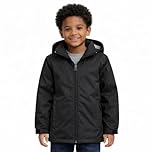 Blu Apparel Kids Waterproof Jacket Childrens Rain Coat ideal for School Coat, Walking Windproof Jacket, Childrens Rain Jacket (UK, Age, 11 Years, 12 Years, Regular, Black Fleece Lined)
