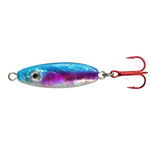 Northland Buck Shot Rattle Spoon 3/8-once bleu/rose