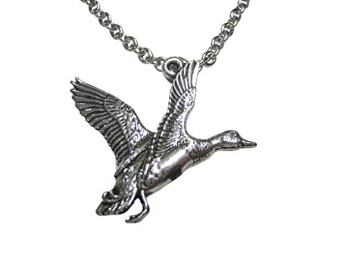 Kiola Designs Flying Mallard Duck Bird Pendant Necklace