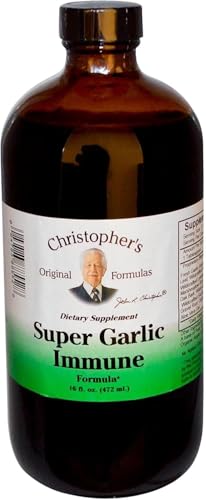 Image of Christopher's Original Formulas Super Garlic Immune Syrup | 16 fl oz | Traditional Herbal Blend | Pure, No Fillers or Chemicals | USA Made
