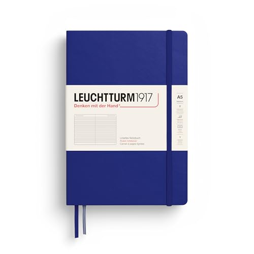 Image of LEUCHTTURM1917 - Notebook Hardcover Medium A5-251 Numbered Pages for Writing and Journaling (Ink, Ruled)