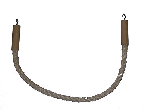 pipano Sitzseil 20-250 cm Sisal 12 mm für Vogelkäfig, Kletterseil, Wellensittich, Nymphensittich, PSH2212 (40 cm lang)