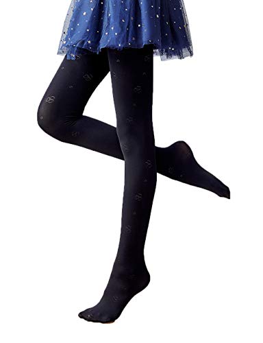 Cute Kids Girls Dance Tights Footed Jacquard Pantyhose for Ballet, Daily Life