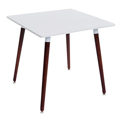 CLP ESS-Tisch BENTE, quadratisch 80 x 80 cm, Höhe 75 cm, 4 Holz-Beine mit Bodenschoner, Farbe:Cappuccino Cover