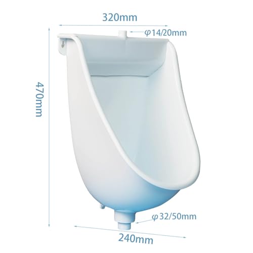 Urinarios comerciales de plástico para hombre con desviador de orina exterior 2