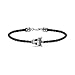 THOMAS SABO Unisex Lederarmband schwarz Totenkopf 925 Sterling Silber geschwärzt Leder A2014-805-11