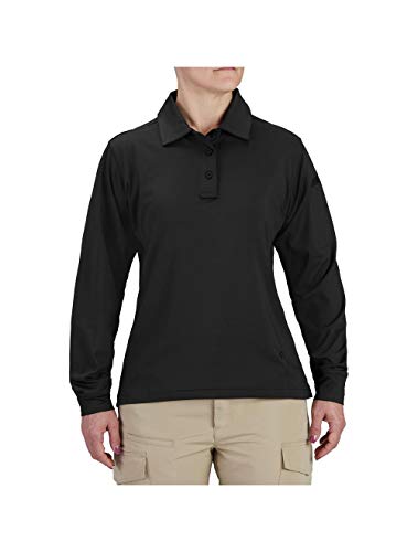 Propper Edgetc Long Sleeve Polo Women's, Black, Small