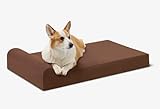 Barker Beds Medium Orthopedic Dog Bed - 4" Pillow Top with Headrest - 30-45 lbs - Memory Foam for Joint Pain & Arthritis - Vet Recommended, Washable Cover - Made in USA - 39"x25"x4" - Chocolate