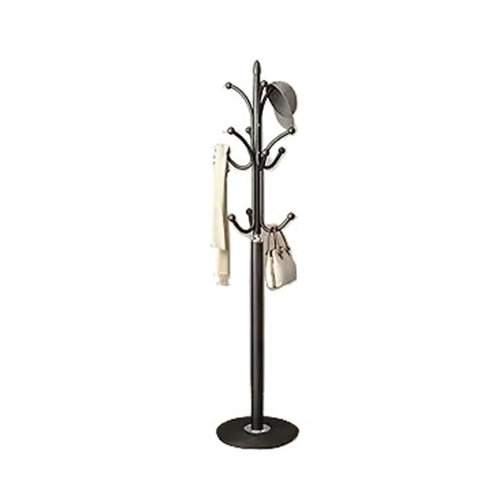 DFHS46JK Hat Rack Hall Tree with Stand Free Standing Iron Coat Rack Bedroom Hanger Storage For Entryway, Hallway, Office for Office(Black)