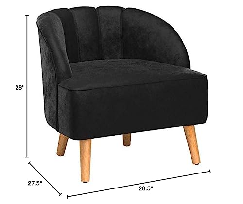 Sillón Club Moderno Terciopelo Negro miniatura 3