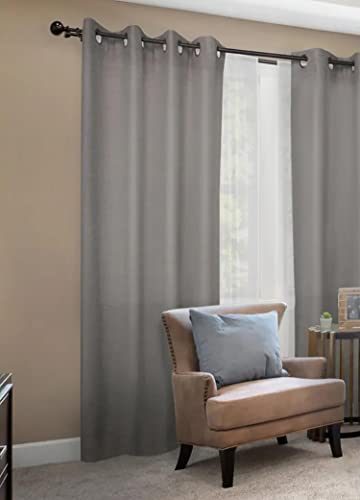 Urbanest Ball Adjustable Double Drapery Curtain Rod Set, 5/8", 48"-84", Antique Silver/Pewter #TOP6