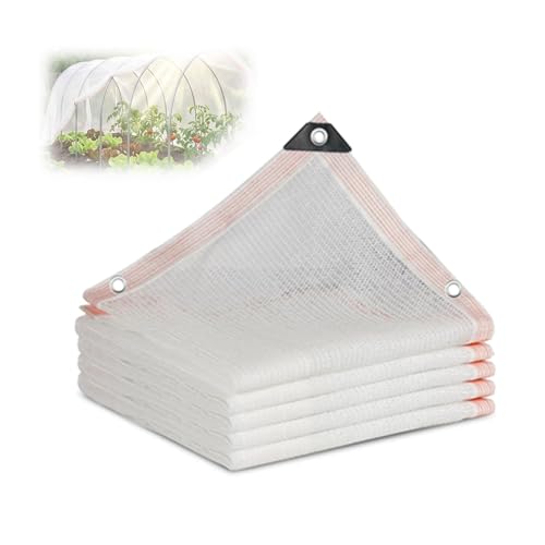 40% White Shade Cloth for Garden Plants UV Resistant Sun Shade Netting with Grommets Breathable HDPE Mesh Tarp Canopy Cover for Greenhouse Nursery Seedlings Patio Chicken Coop(4x8ft)