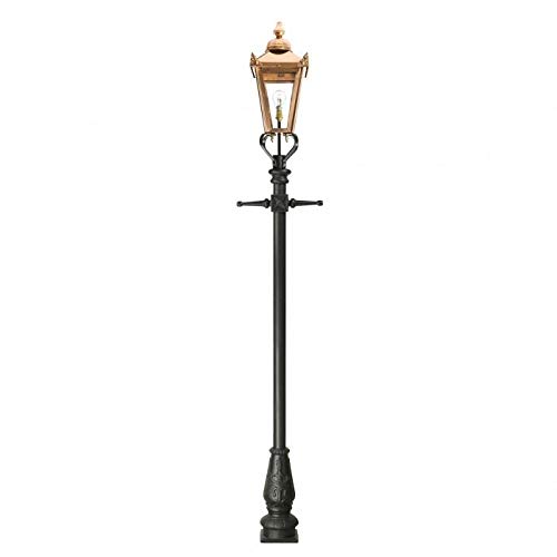 Black Country Metal Works Copper Victorian Lamp Post 2.3m Tall - Supplied with Free Dusk till Dawn Sensor Bulb