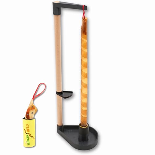 FliegenHELD HagenFall Fliegenfänger - Premium Fliegen Klebestreifen Halterung aus verzugsfreiem Bio-Kunststoff - Mobile Fliegenfalle aus Deutschland für alle gängigen Fliegenstreifen