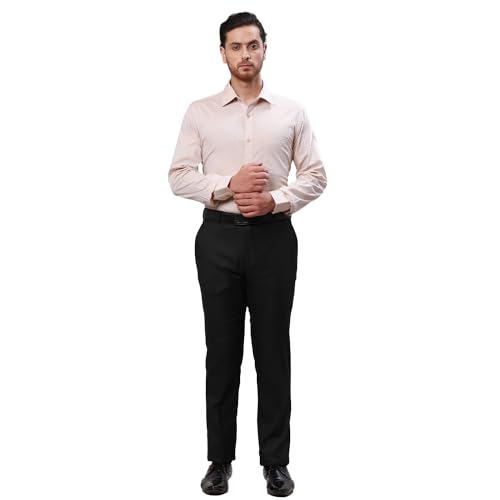 Image of Raymond Men's Pure Cotton Structure Pattern Slim Fit Semi Cutaway Collar Full Sleeve Formal Shirt
