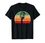 Cantante vocalista músico regalo divertido retro micrófono cantando Camiseta