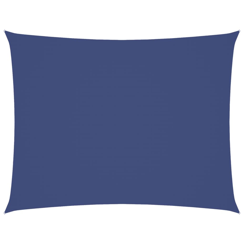 Voile d'ombrage rectangulaire bleu 3,5x5m en tissu Oxford imperméable