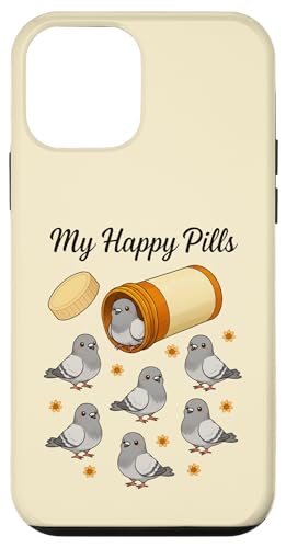 Funny Pigeon My Happy Pills D j̎q ̎q LbY X}zP[X iPhone 12 mini p