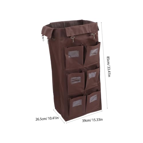 Bolsa para carrito de limpieza comercial PRETYZOOM de doble tela lavandería hotel de 85 cm 3