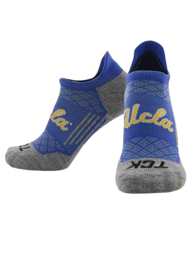 NCAA No Show Tab Socks - UCLA Bruins Royal Blue/Gold Medium